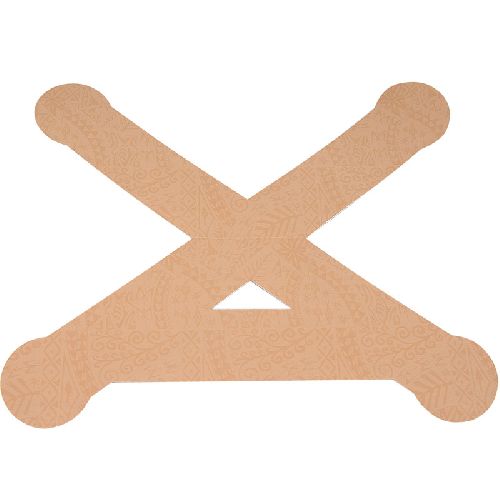 Тейп динамический POSTYREPALS X Tape, преднарезка, по 5 шт, телесный