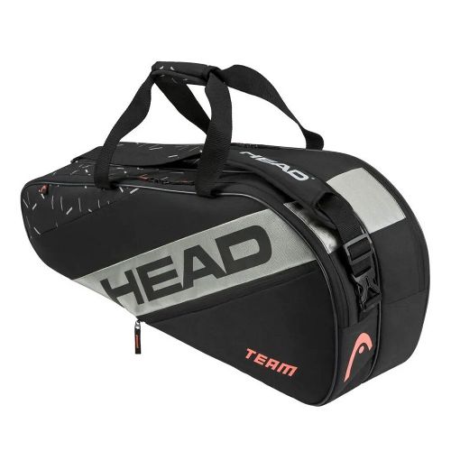 Сумка-чехол HEAD Team Racquet Bag M, 75x31x19.5см, Размер 75x31x19,5см, Цвет Черно-оранжевый