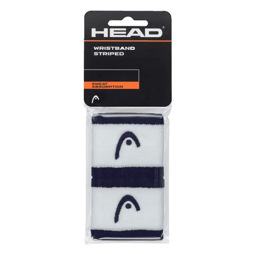 Напульсники HEAD 2,5'' stripped, ширина 7см, Цвет Бело-темносиний