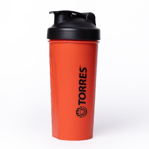 Шейкер спортивный TORRES, 600 мл, Цвет Ярко-оранжевый