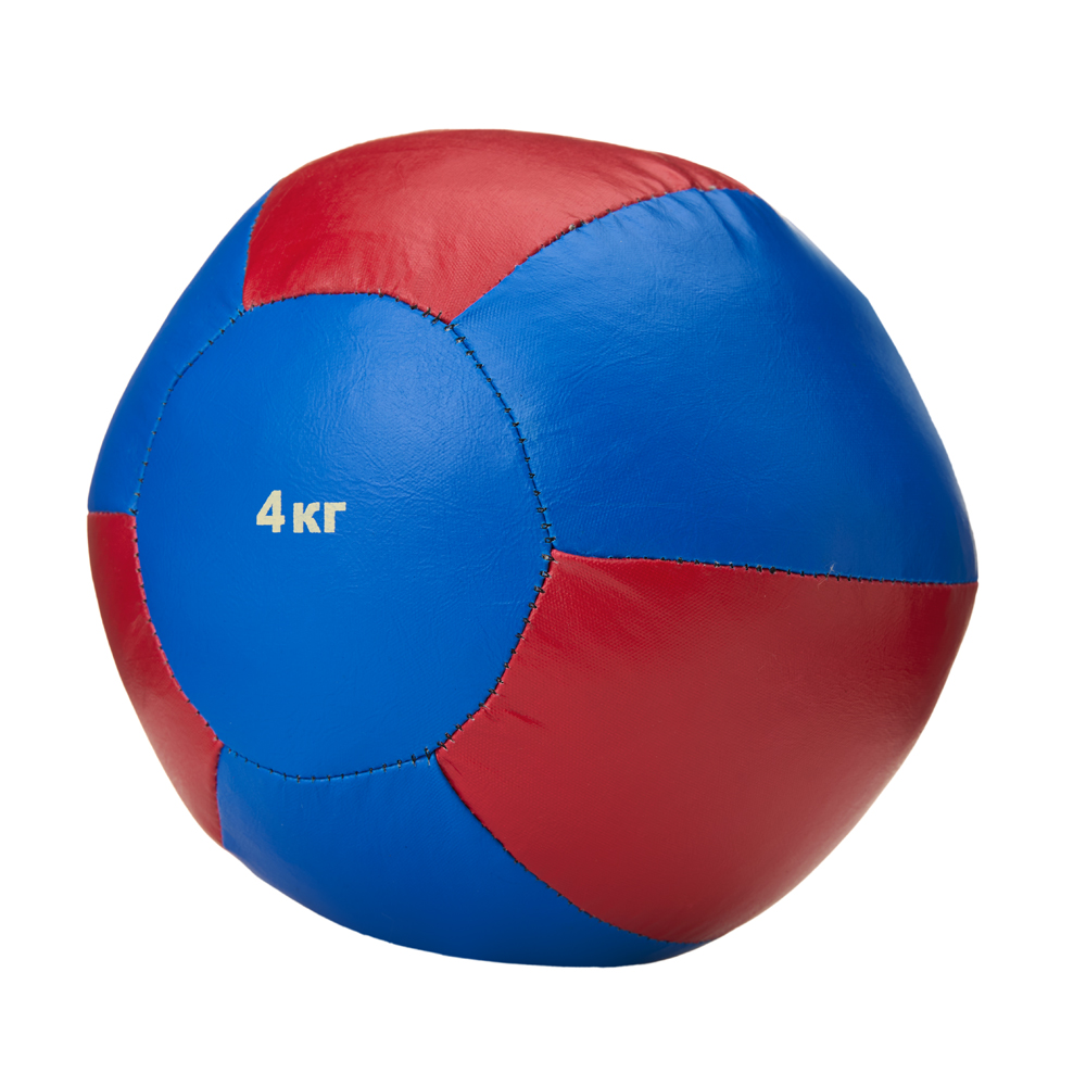 Медбол, искусственная кожа, диаметр 21см, Вес 4 кг