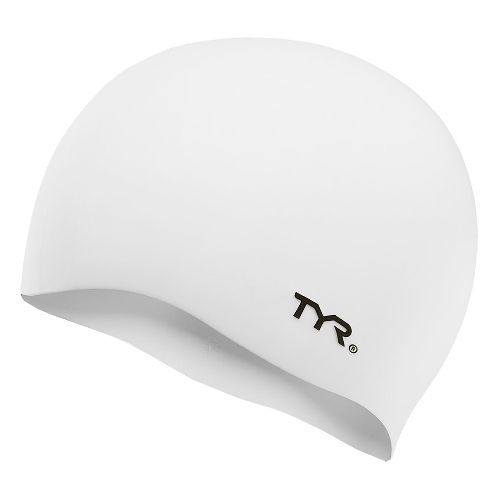 Шапочка для плавания TYR Wrinkle Free Silicone Cap, Размер senior, Цвет Белый