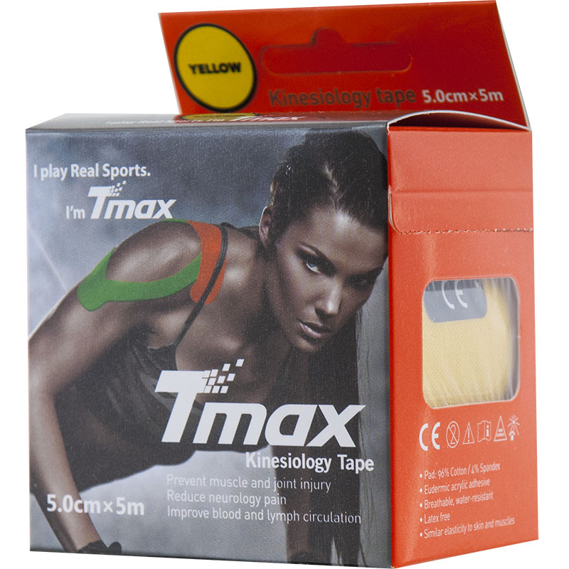 Тейп кинезиологический TMAX Extra Sticky, Цвет Желтый
