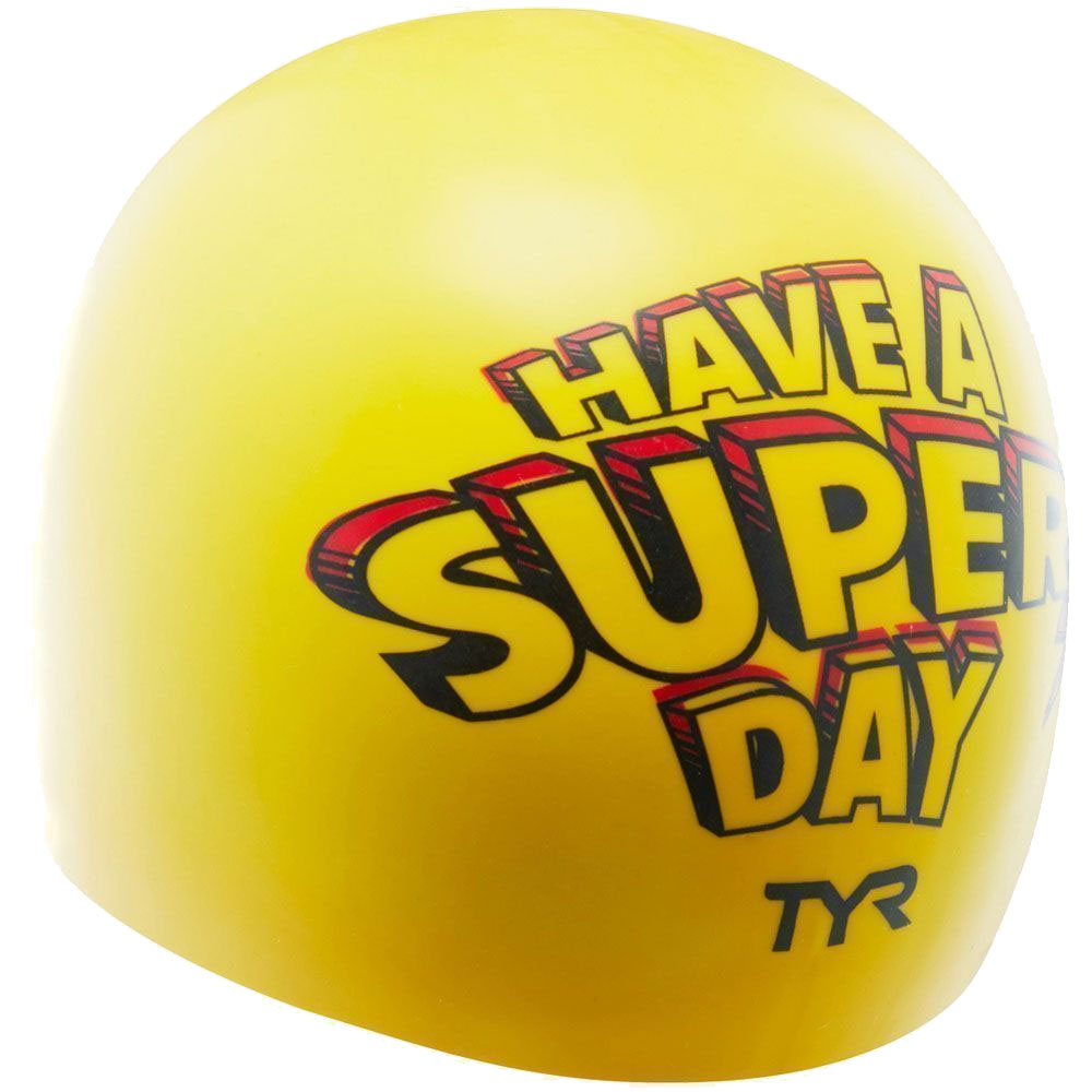 Шапочка для плавания TYR Super Day Swim Cap, желтый