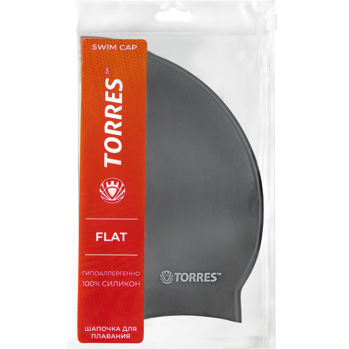 Шапочка для плавания TORRES Flat, Цвет Черный