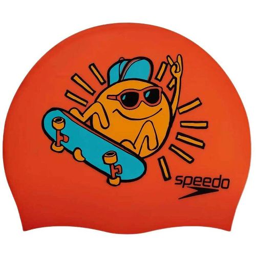 Шапочка для плавания SPEEDO Boom Silicone Cap Jr, детская, Цвет Оранжевый