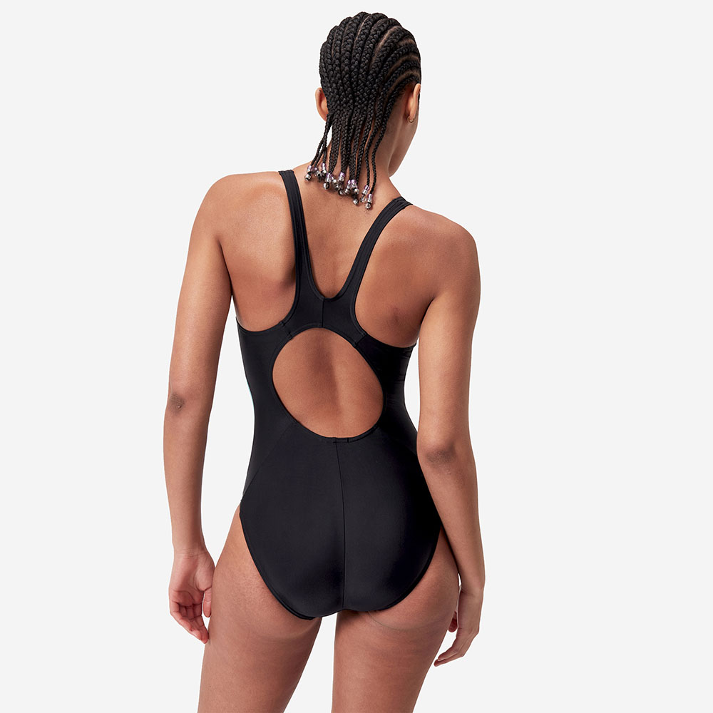 Купальник SPEEDO Colourblock 2.0 Muscleback, Размер р.36, Цвет Черно-бирюзово-коралловый