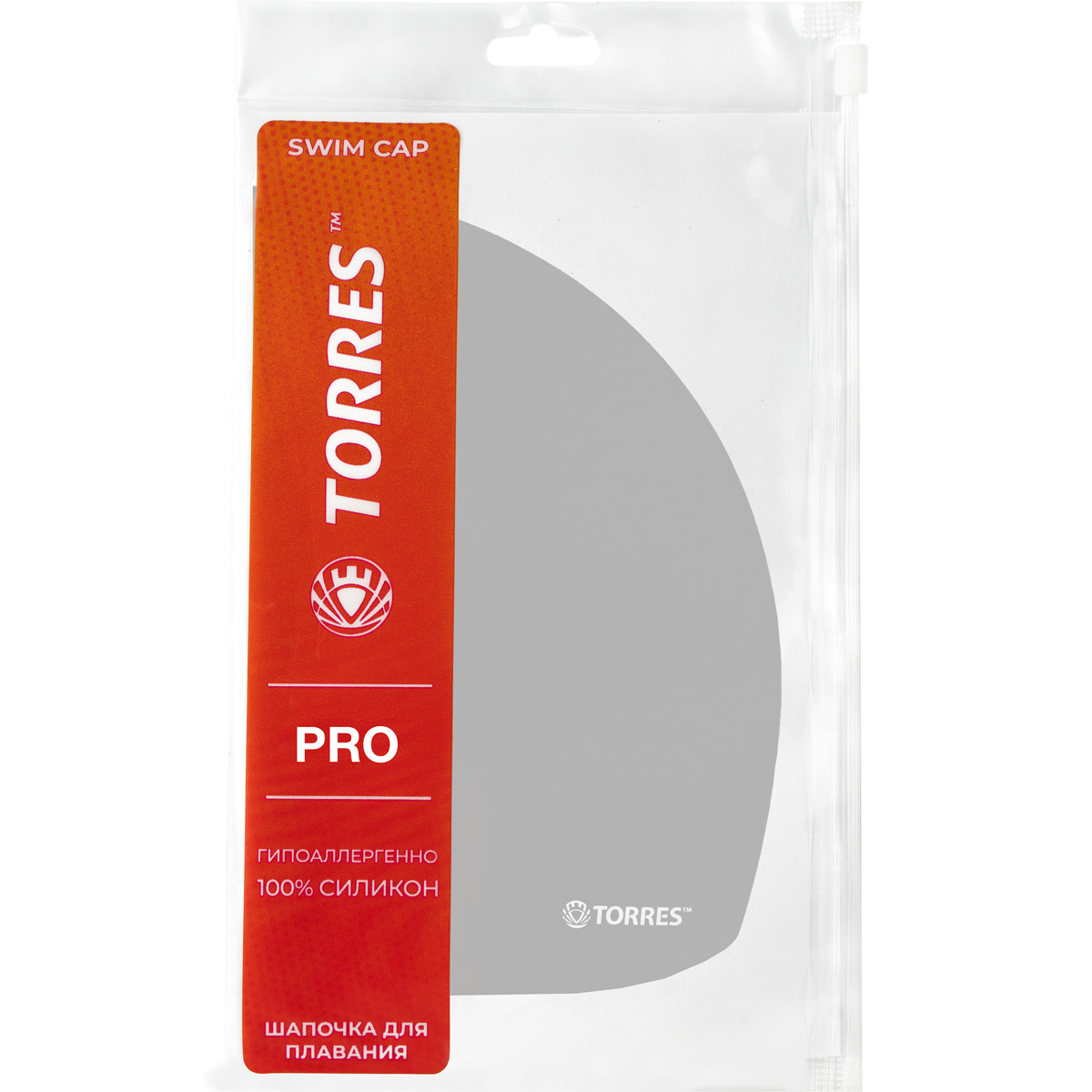 Шапочка для плавания TORRES Pro, Цвет Серебристый