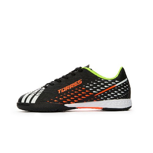 Бутсы зальные детские TORRES RAYO KID, Размер 28, Цвет Черный/Оранжевый/Белый