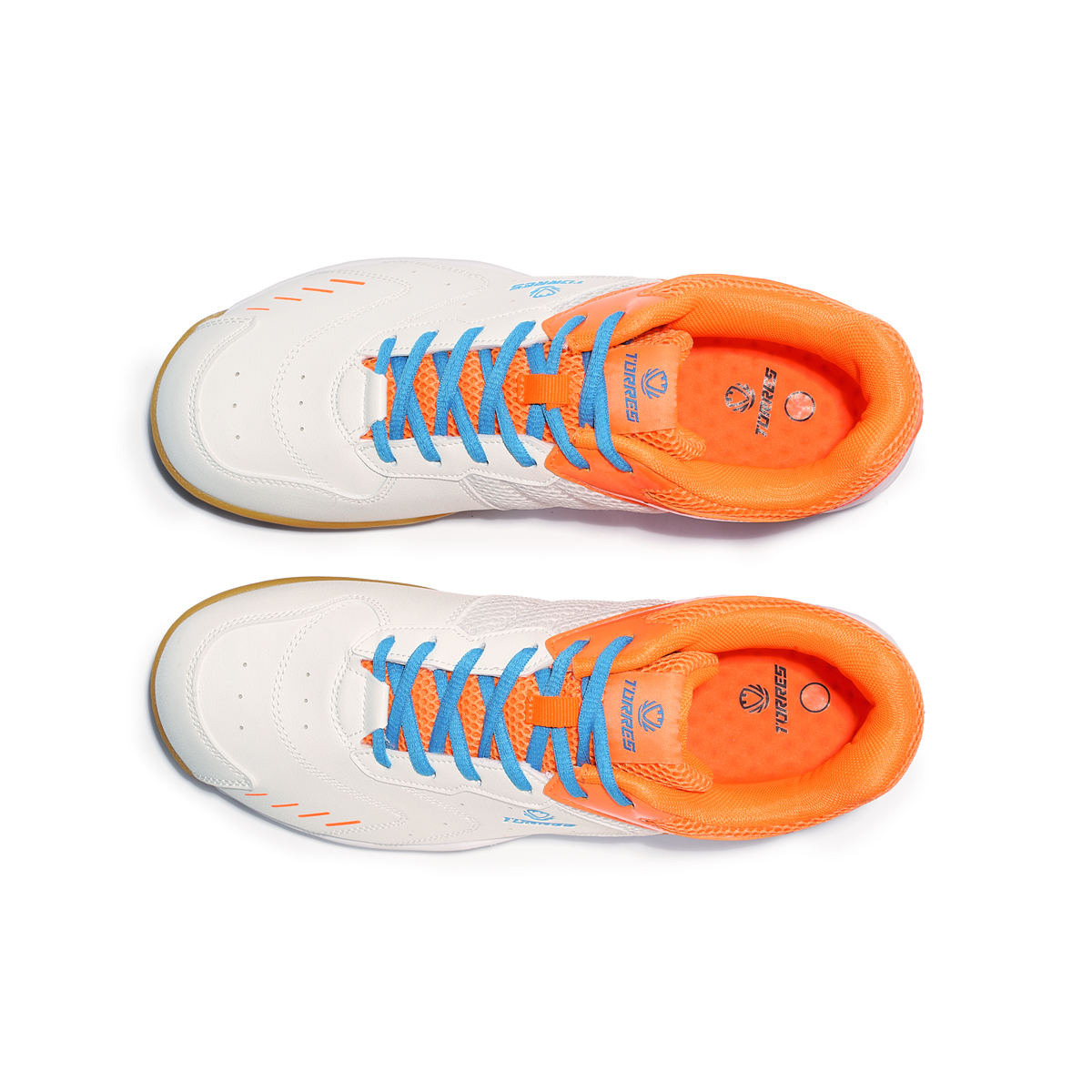 Бутсы зальные TORRES MAXIMA, Размер 38, Цвет Белый/Оранжевый