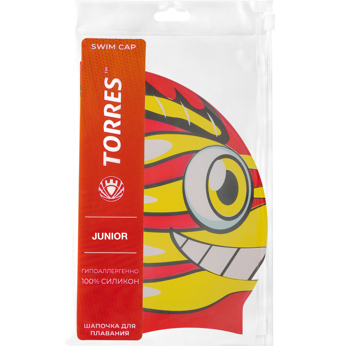 Шапочка для плавания TORRES Junior детская, Цвет Красный