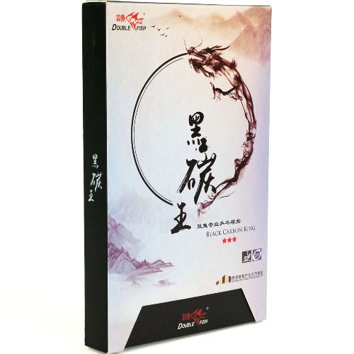 Ракетка для настольного тенниса DOUBLE FISH Black Carbon King Racket 3***, профессиональная, ITTF Approved