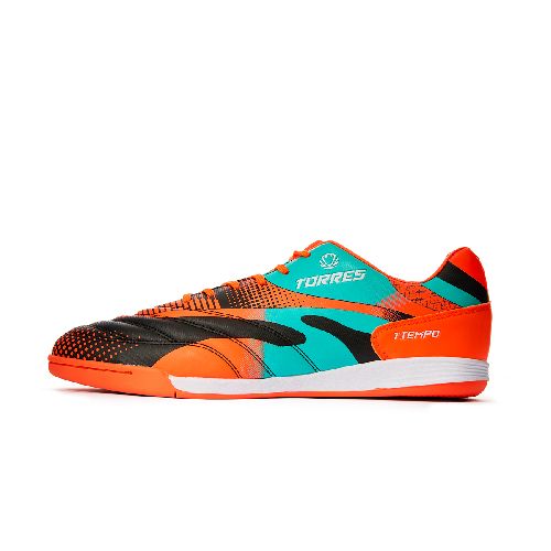 Бутсы зальные TORRES TIEMPO-J, Размер 34, Цвет Оранжевый/Бирюзовый
