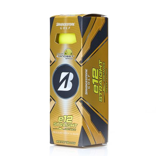 Мяч для гольфа Bridgestone e12 Contact 25 Matte Yellow, Цвет Желтый