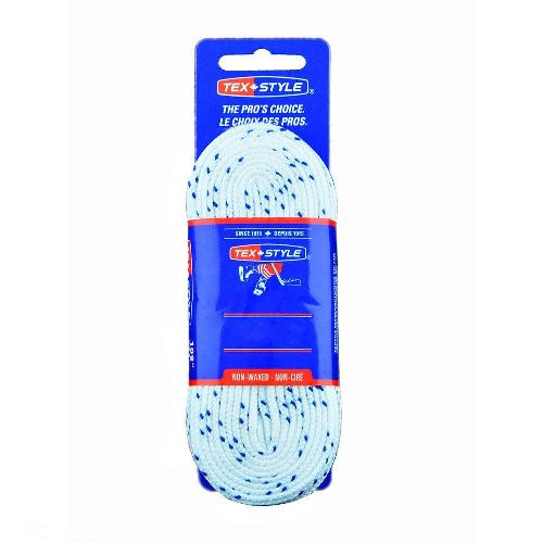 Шнурки для коньков Texstyle Double Blue Line, Размер 305см, Цвет Белый