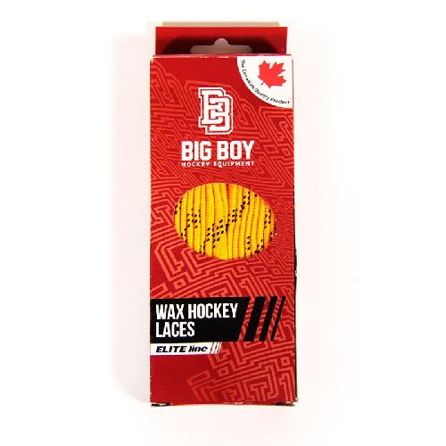 Шнурки для коньков BIG BOY Elite Line с пропиткой, Размер 244см, Цвет Желтый