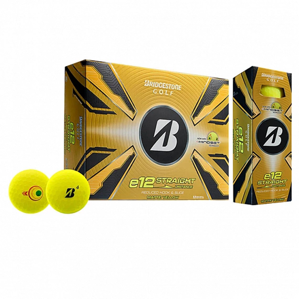 Мяч для гольфа Bridgestone e12 Contact 25 Matte Yellow, Цвет Желтый