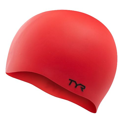 Шапочка для плавания TYR Wrinkle Free Silicone Cap, Размер senior, Цвет Красный2