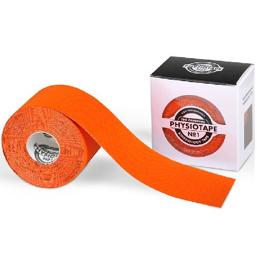 Тейп кинезиологический PHYSIOTAPE No.1, размер 5 см x 5 м, Цвет Оранжевый