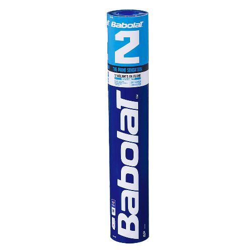Воланы для бадминтона BABOLAT 2, перо/пробка, в упак.12шт, белый