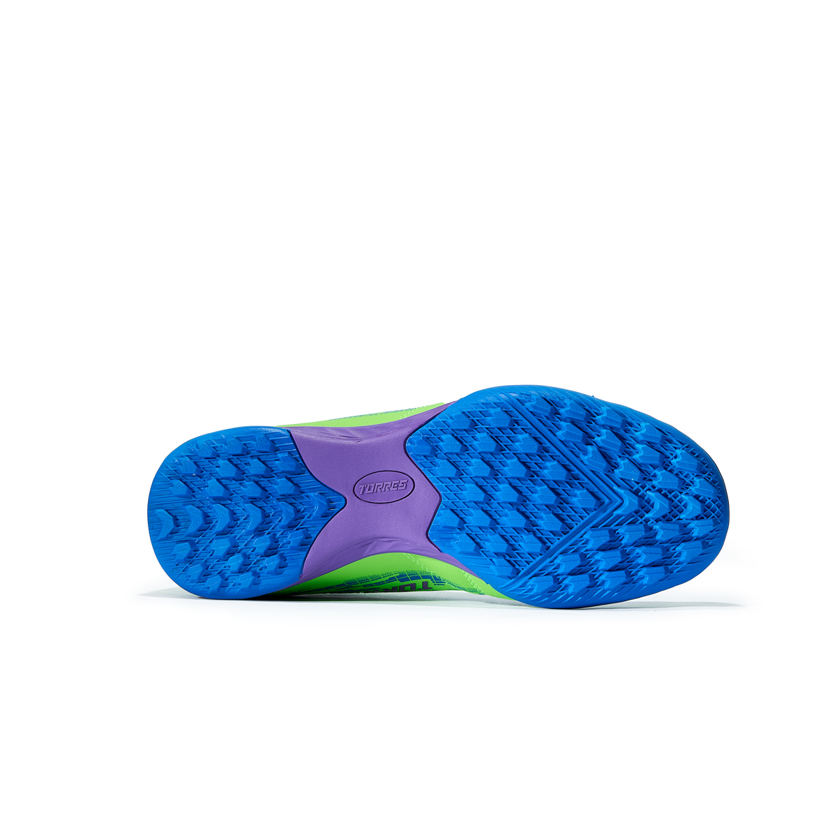 Бутсы футбольные (многошиповки) детские TORRES COPA KID, Размер 28, Цвет Салатовый/Синий