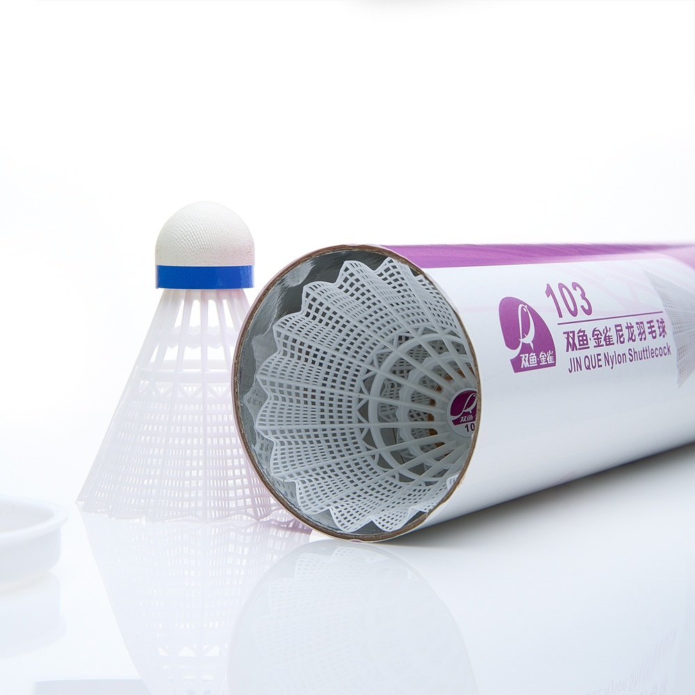 Воланы для бадминтона DOUBLE FISH JINQUE 103w, нейлон, 6 шт., Цвет Белый