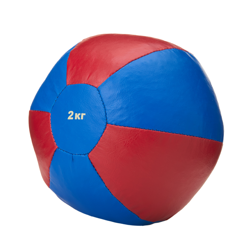 Медбол, искусственная кожа, диаметр 19см, Вес 2 кг