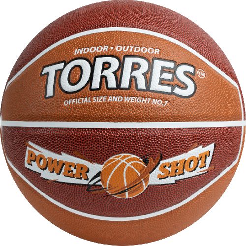 Мяч баскетбольный TORRES Power Shot, размер 7