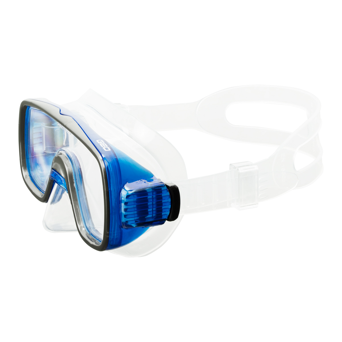 Маска для плавания SALVAS Geo Jr Mask, размер детский, Размер junior, Цвет Синий