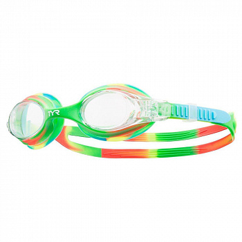 Очки для плавания детские TYR Swimple Tie Dye Jr, LGSWTD-307, прозрачные линзы