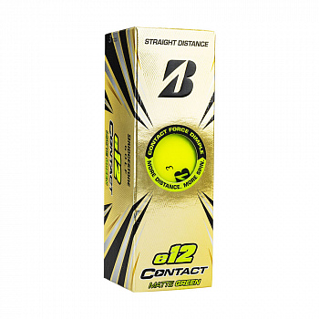 Мяч для гольфа Bridgestone e12 Contact Matte Yellow BGB1CYX, упак. 12шт., желтый